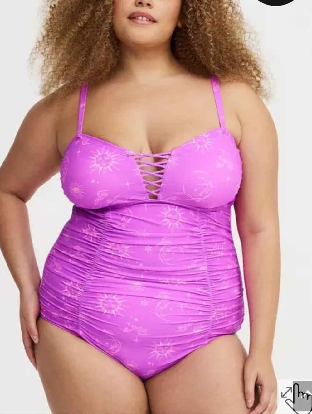 NWOT Torrid Purple/Pink Celestial One-Piece Swimsuit